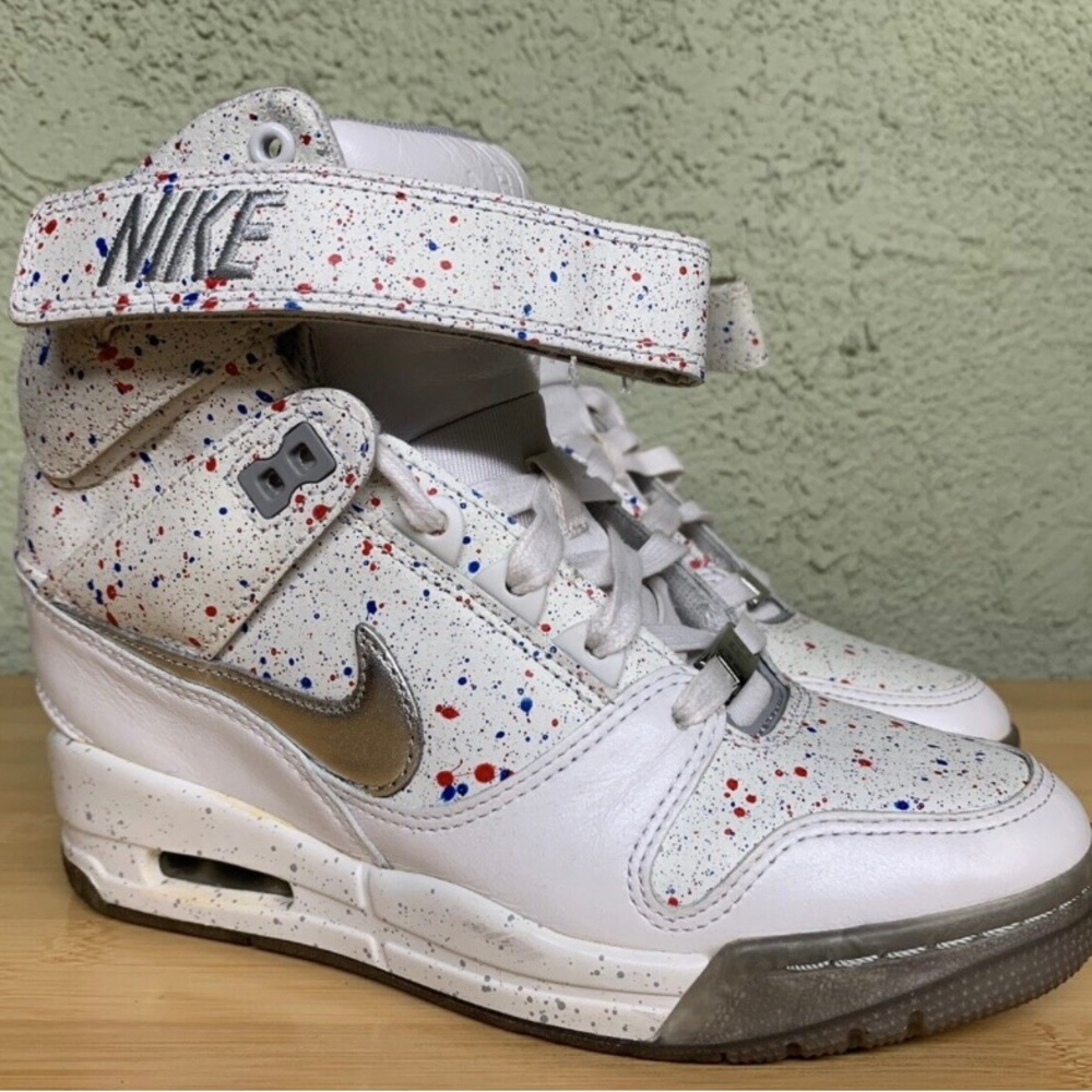 Gently Used Women’s Nike Air Revolution Sky Hi Hidden Wedge Sz 6.5 Very Comfy!